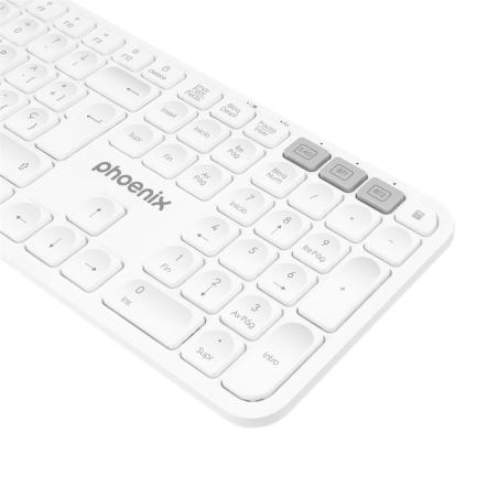 TECLADO PHOENIX K300 MULTIDISPOSITIVO WIRELESS WHITE