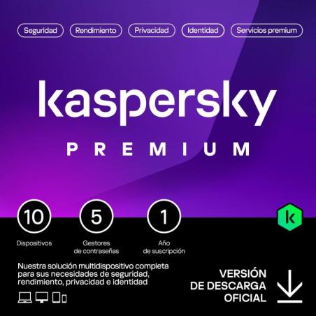 ANTIVIRUS KASPERSKY PREMIUM 1YEAR 10L PC/MAC/ANDROID/IOS L.ELECTRONICA
