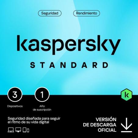ANTIVIRUS KASPERSKY STANDARD 1YEAR 3L PC/MAC/ANDROID/IOS L.ELECTRONICA