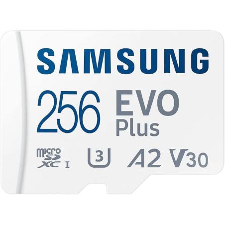 MEMORIA MICRO SD 256GB SAMSUNG EVO PLUS SDXC C10 + ADAPTADOR SD