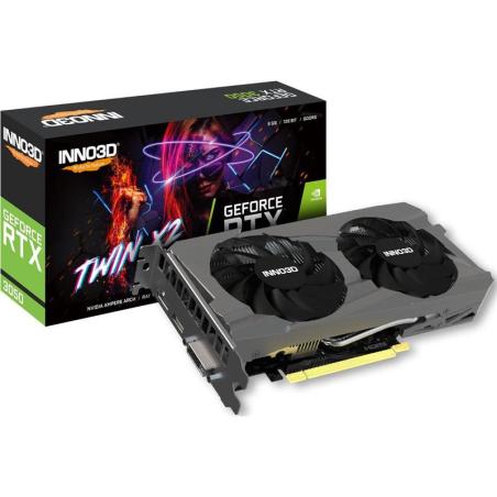 TARJETA DE VIDEO INNO3D NVIDIA RTX3050 8GB TWIN X2 V2 DVI DP HDMI GDR6 PCIE