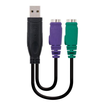 CABLE CONVERSOR PS2 A USB TIPO 2XPS2H-AM 15 CM