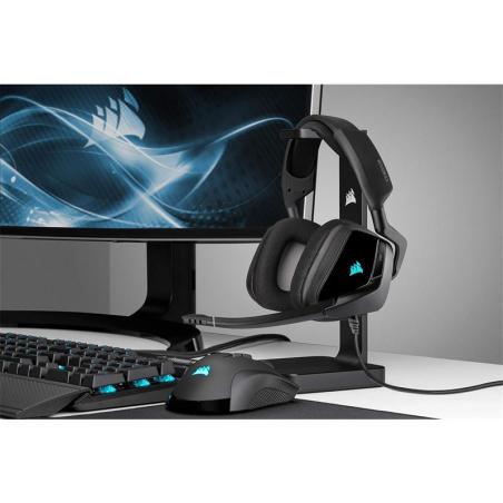 AURICULARES + MICROFONO CORSAIR VOID USB ELITE GAMING HEADSET RGB 7.1 BLACK