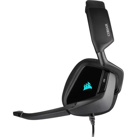 AURICULARES + MICROFONO CORSAIR VOID USB ELITE GAMING HEADSET RGB 7.1 BLACK