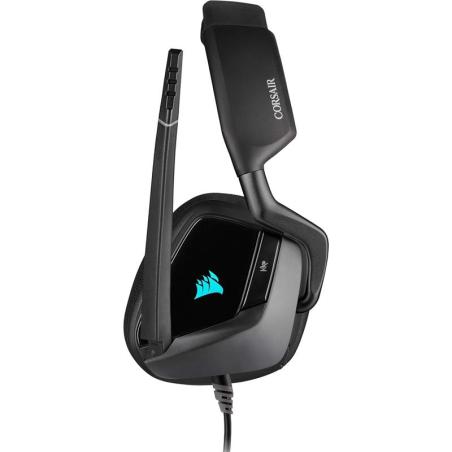 AURICULARES + MICROFONO CORSAIR VOID USB ELITE GAMING HEADSET RGB 7.1 BLACK