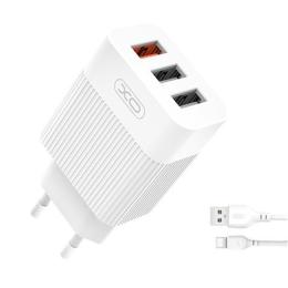 PACK CARGADOR DE CORRIENTE L72 18W QUICK CHARGE 3.0 | CABLE TIPO C XO