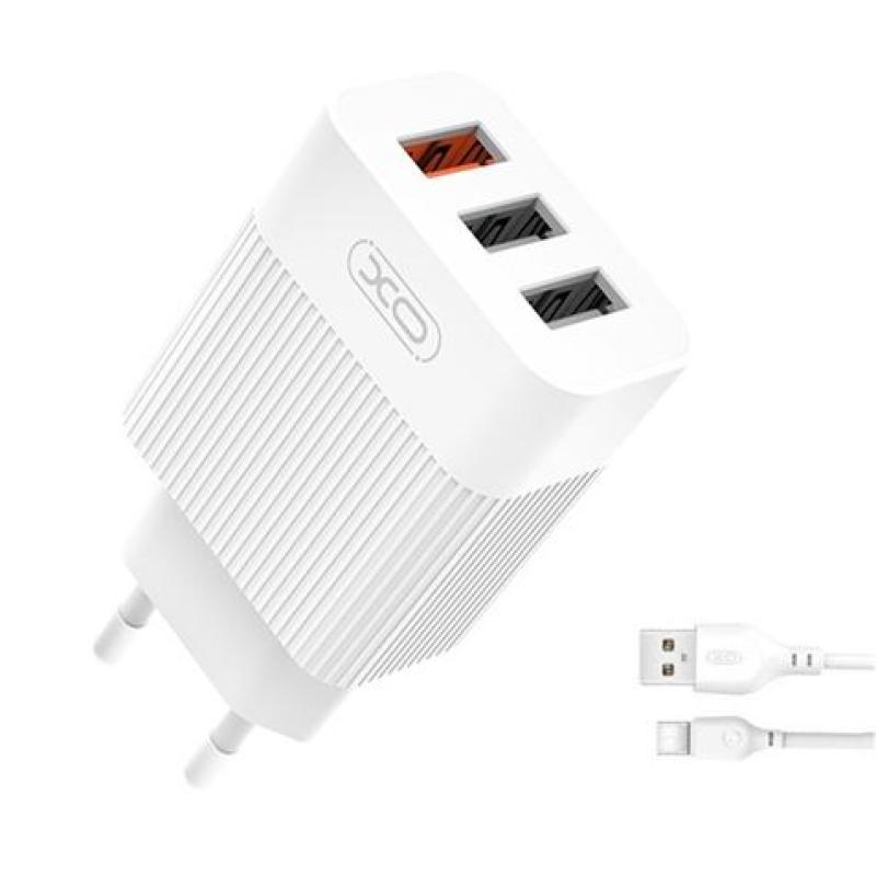 PACK CARGADOR DE CORRIENTE L72 18W QUICK CHARGE 3.0 | CABLE TIPO C XO