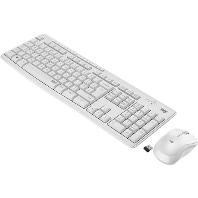 KIT TECLADO Y RATON WIRELESS SILENT TOUCH MK295 LOGITECH BLANCO