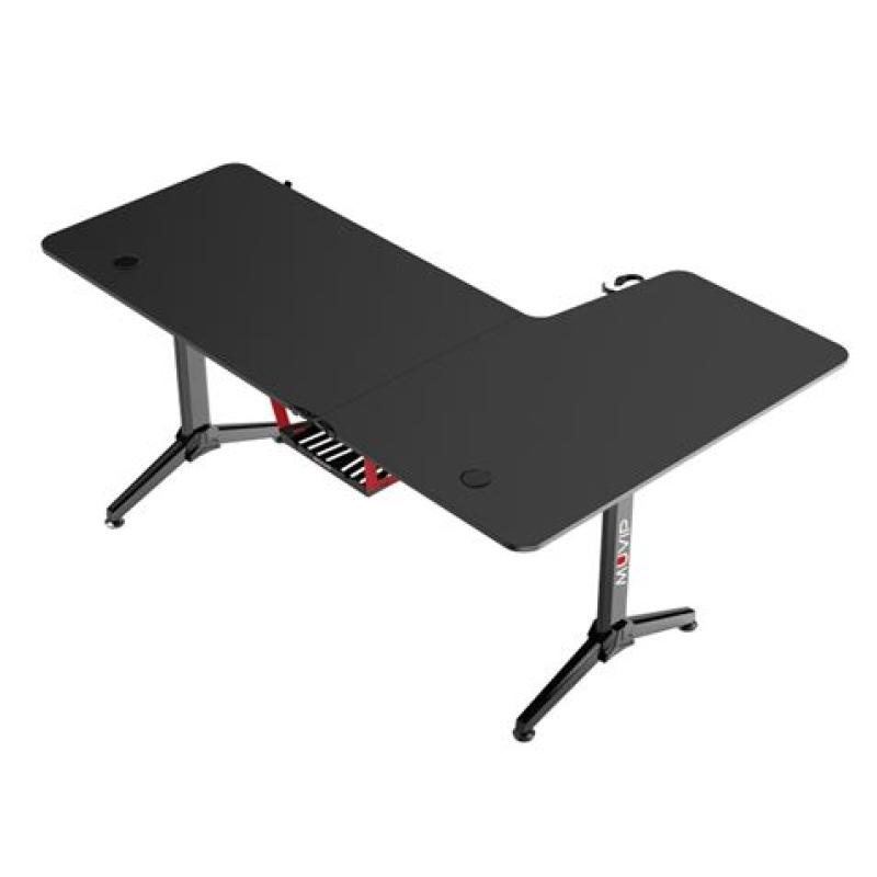 MESA GAMING PRO1300 FIBRA CARBONO | L IZQUIERDA | ALFOMBRILLA 80X30CM | MUV