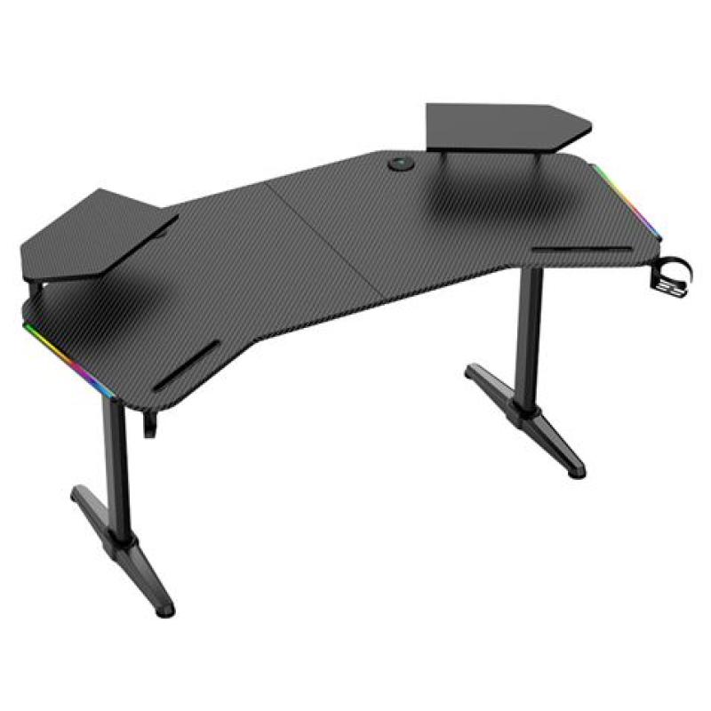 MESA GAMING PRO1500 XL FIBRA CARBONO | LUZ RGB SOUND MUVIP