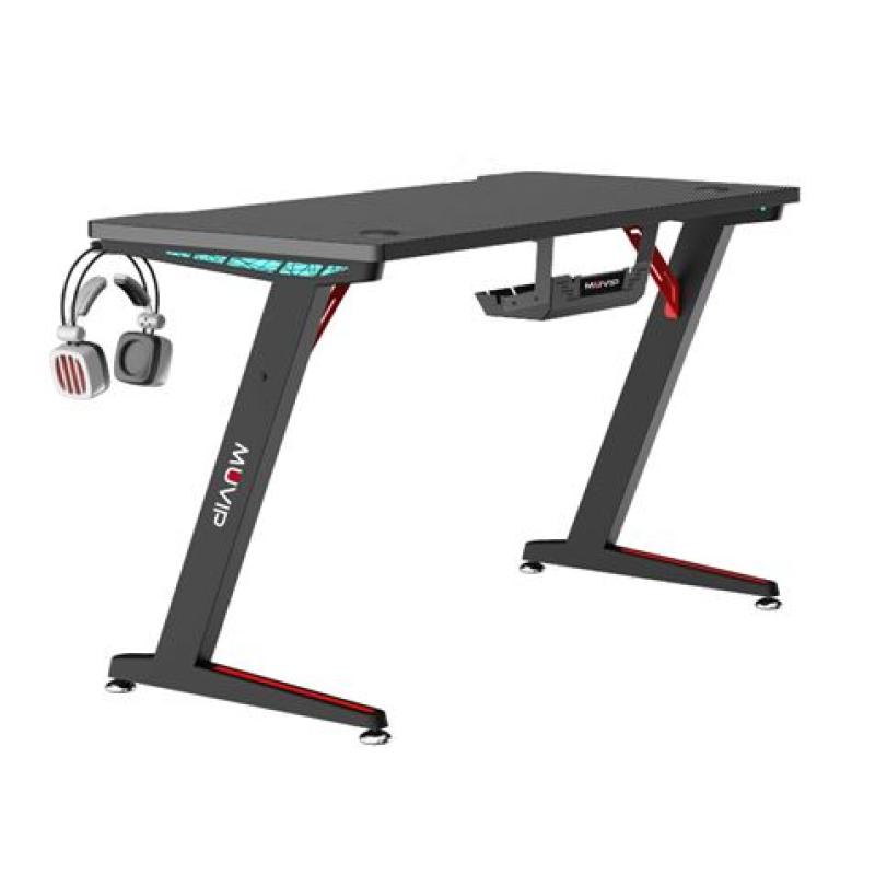 MESA GAMING PRO300 FIBRA CARBONO LUZ RGB MUVIP