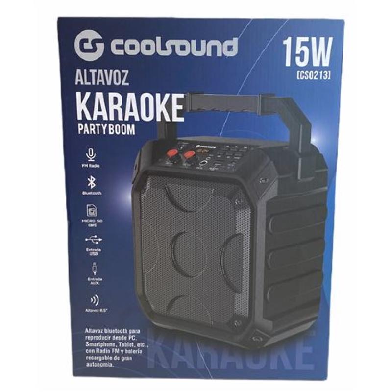 ALTAVOZ KARAOKE BLUETOOTH PARTY BOOM 15W COOLSOUND