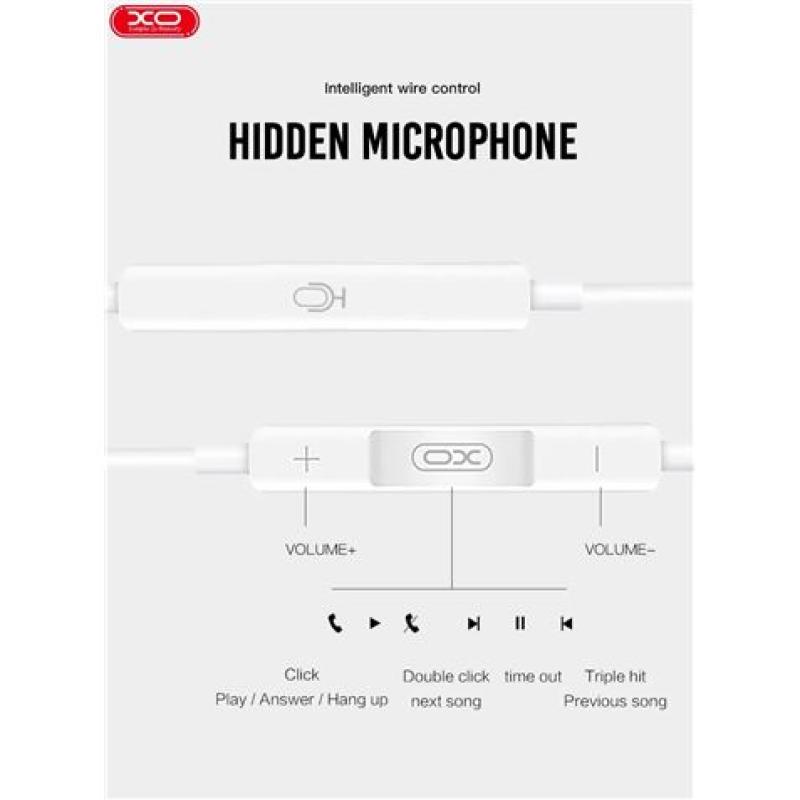 AURICULAR + MICROFONO EP22 MUSIC BLANCO XO