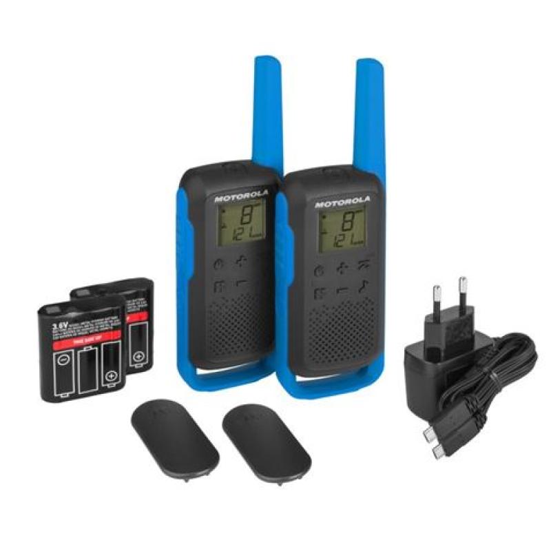 PACK 2 WALKIE-TALKIE MOTOROLA T62 8KM 16CH AZUL