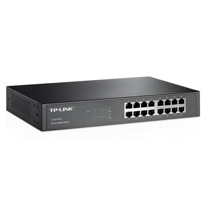 SWITCH TP-LINK 16 PUERTOS ESCRITORIO/RACK 10/100/1000 (TL-SG1016D)