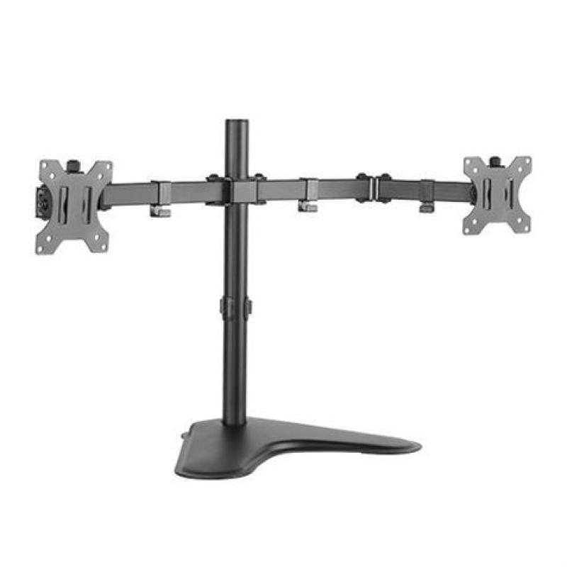 SOPORTE DE MESA CON BASE PARA 2 MONITORES 13-32 CROMAD