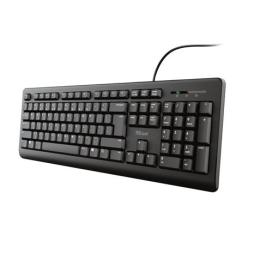 TECLADO TRUST TK-150 TAMAÑO COMPACTO RESISTENTE VERTIDOS
