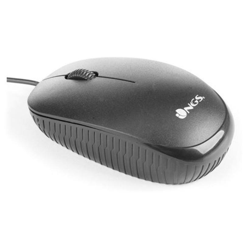 RATON CON CABLE FLAME OPTICO USB NEGRO NGS