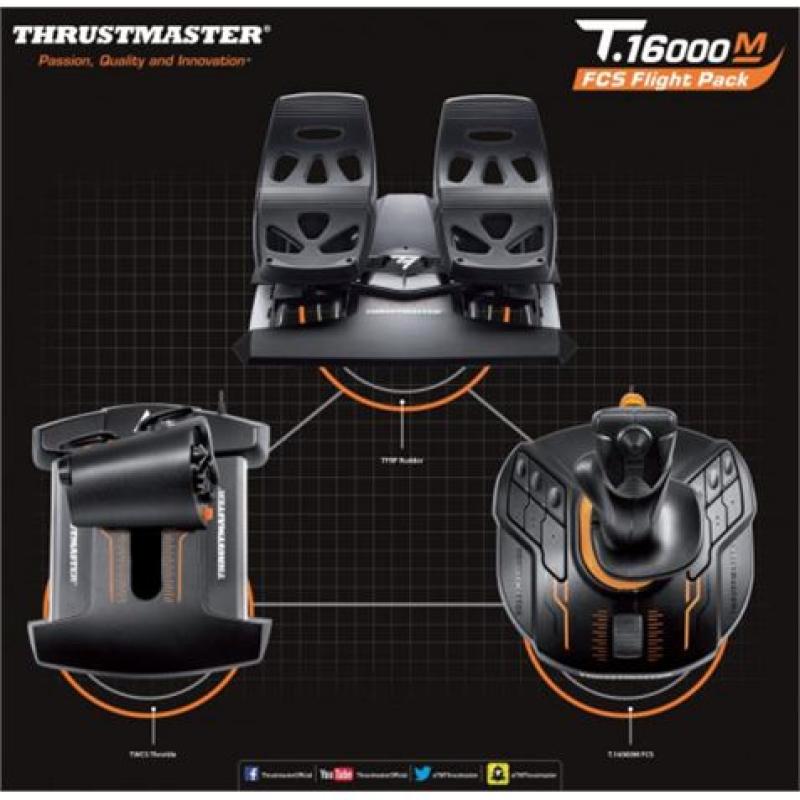 FLIGHT PACK T.16000M JOYSTICK / PEDALES / MANDO THRUSTMASTER