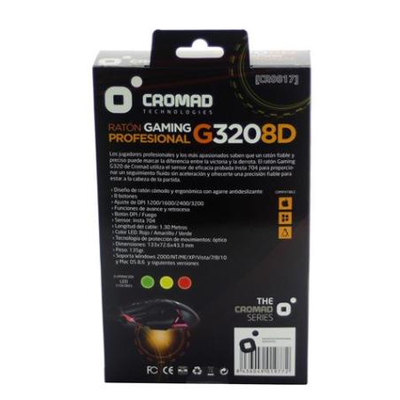 RATON GAMING G320 8D PROFESIONAL CROMAD