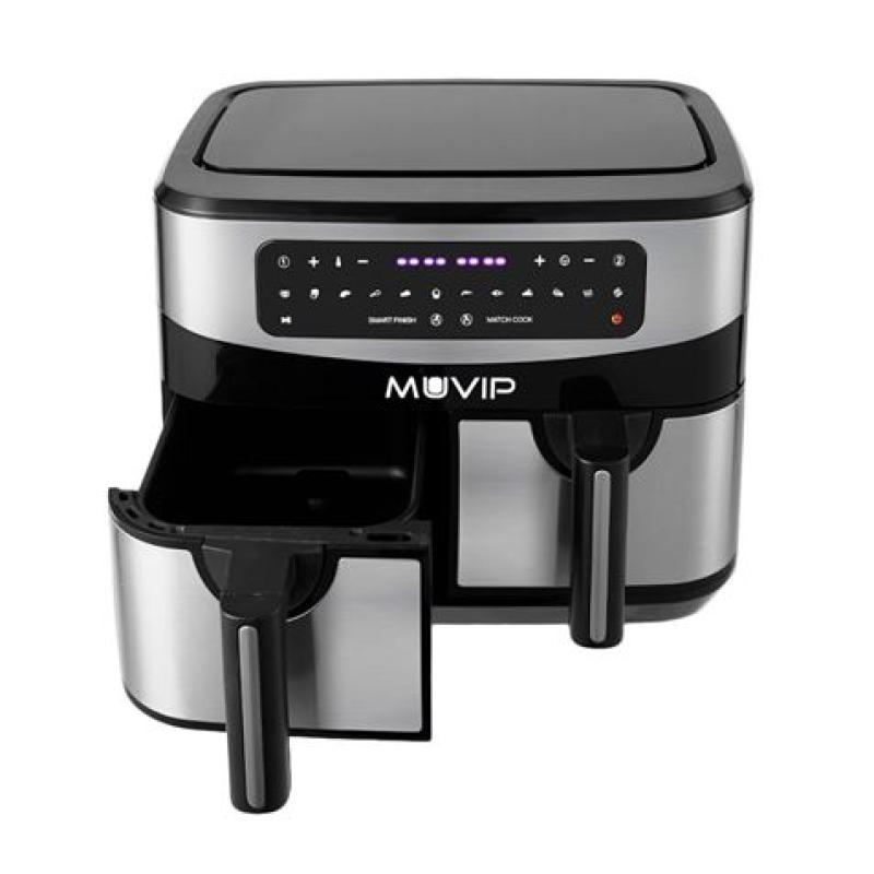 FREIDORA AIRE CALIENTE DOBLE 9 LITROS 2600W PANTALLA TACTIL MUVIP