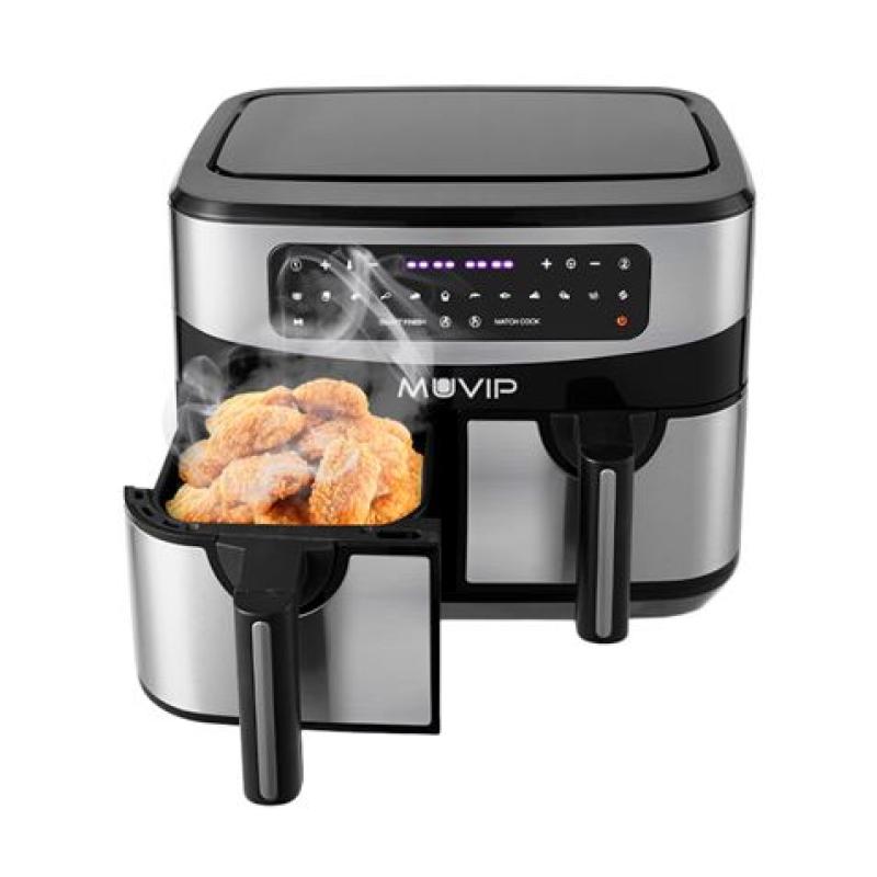 FREIDORA AIRE CALIENTE DOBLE 9 LITROS 2600W PANTALLA TACTIL MUVIP