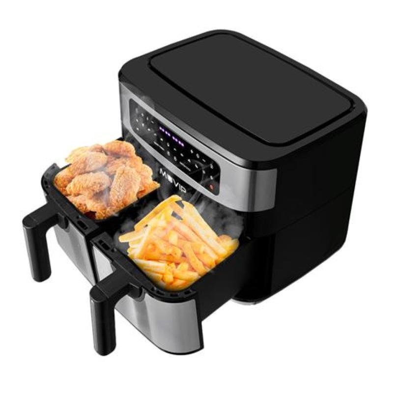 FREIDORA AIRE CALIENTE DOBLE 9 LITROS 2600W PANTALLA TACTIL MUVIP