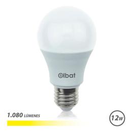 BOMBILLA LED A60 | 12W | 1080LM | E27 | LUZ CALIDA | ELBAT