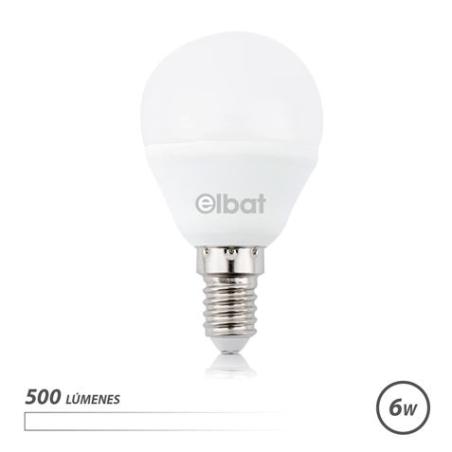 BOMBILLA LED G45 | 6W | 500LM | E14 | LUZ BLANCA | ELBAT