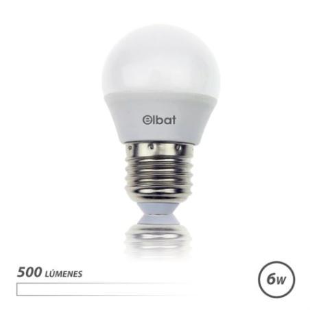 BOMBILLA LED G45 | 6W | 500LM | E27 | LUZ BLANCA | ELBAT