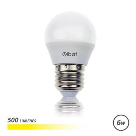 BOMBILLA LED G45 | 6W | 500LM | E27 | LUZ CALIDA | ELBAT