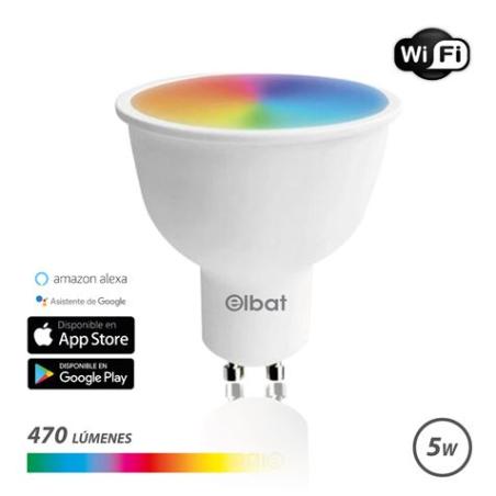BOMBILLA LED SMART WIFI GU10 5W 470LM RGB ELBAT