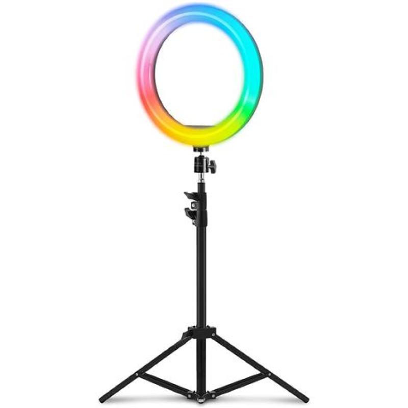 ARO DE LUZ RGB CON TRIPODE 150CM 1200 LUMENS CON MANDO A DISTANCIA