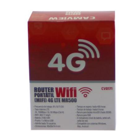 ROUTER (MIFI) WIFI PORTATIL 4G LTE MR500 CAMVIEW