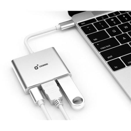 ADAPTADOR TIPO C - USB 3.0, HDMI 4K, TIPO C CROMAD