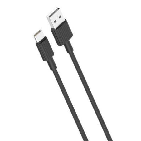 CABLE NB156 SILICONA USB - TIPO C | 2.4A | 1 MTR | NEGRO XO
