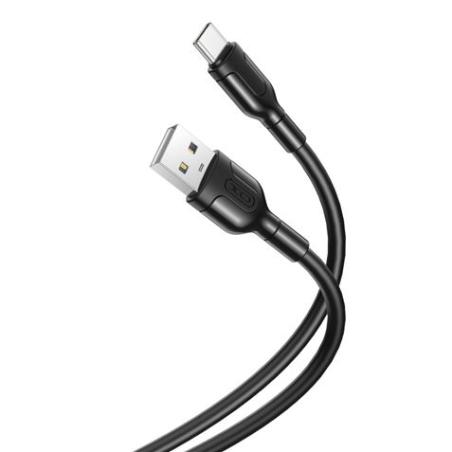 CABLE NB212 SILICONA USB - TIPO C | 2.1A | 1 MTR | NEGRO XO