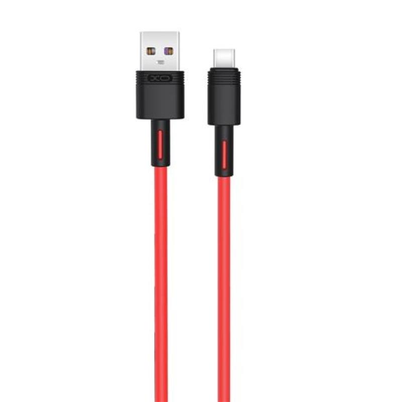 CABLE NBQ166 CARGA RAPIDA USB - TIPO C | 5A | 1 METRO | ROJO XO