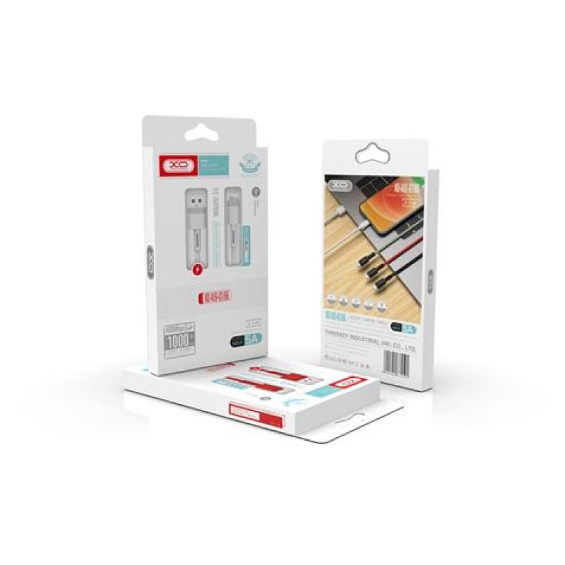 CABLE NBQ166 CARGA RAPIDA USB - TIPO C | 5A | 1 METRO | ROJO XO