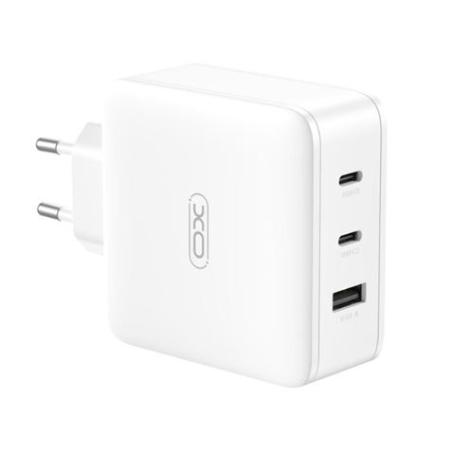 CARGADOR DE CORRIENTE CE14 100W 2 X TIPO C + 1 X USB XO BLANCO