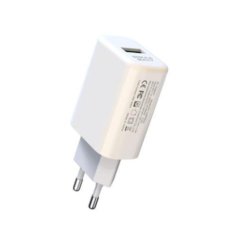 CARGADOR DE CORRIENTE L85D 18W USB XO BLANCO