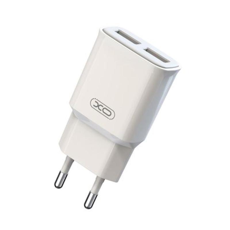 CARGADOR DE CORRIENTE L92C 2.4A 2XUSB BLANCO XO