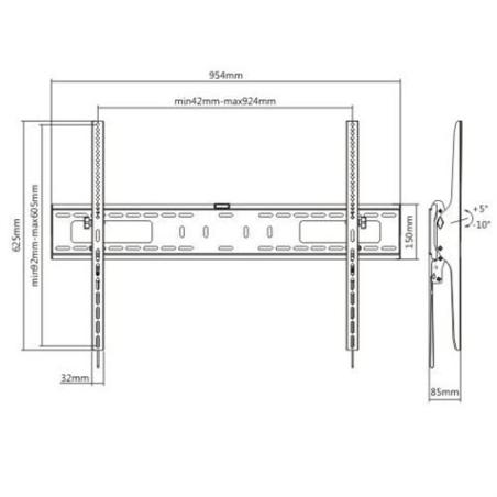 SOPORTE DE PARED TV LED LCD 60-100 CROMAD