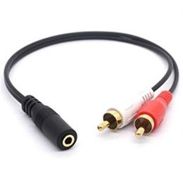 CABLE MINI JACK HEMBRA A RCA MACHO 20CM CROMAD
