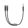 CABLE NBR197 MINI JACK A 2 MINI JACK HEMBRAS AUDIO + MICROFONO XO