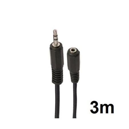 CABLE STEREO MINI JACK 3.5 EXTENSION M/H 3 METROS CROMAD