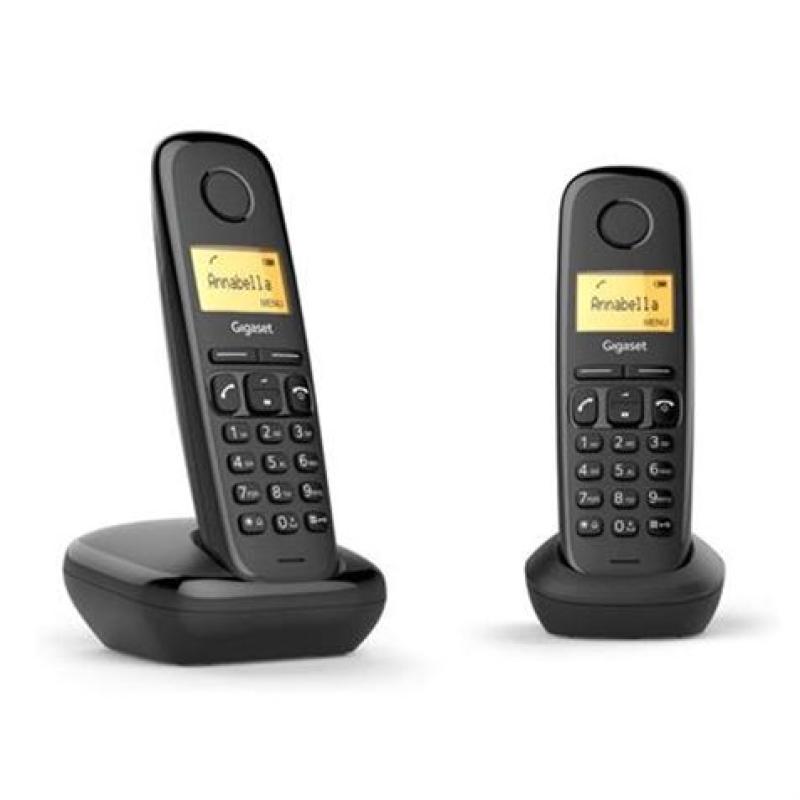 TELEFONO FIJO INALAMBRICO A270 DUO NEGRO GIGASET