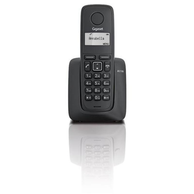 TELEFONO INALAMBRICO DECT DIGITAL GIGASET A116 NEGRO
