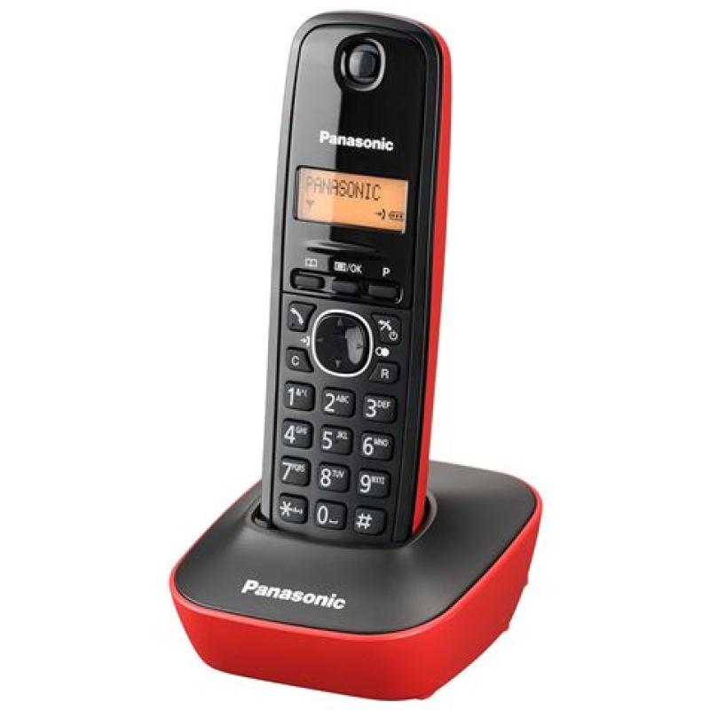 TELÉFONO INALÁMBRICO DECT PANASONIC KX-TG1611 ROJO