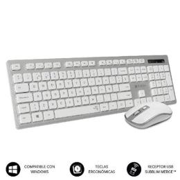 TECLADO Y RATON INALAMBRICO ERGO SUBBLIM BLANCO GRIS
